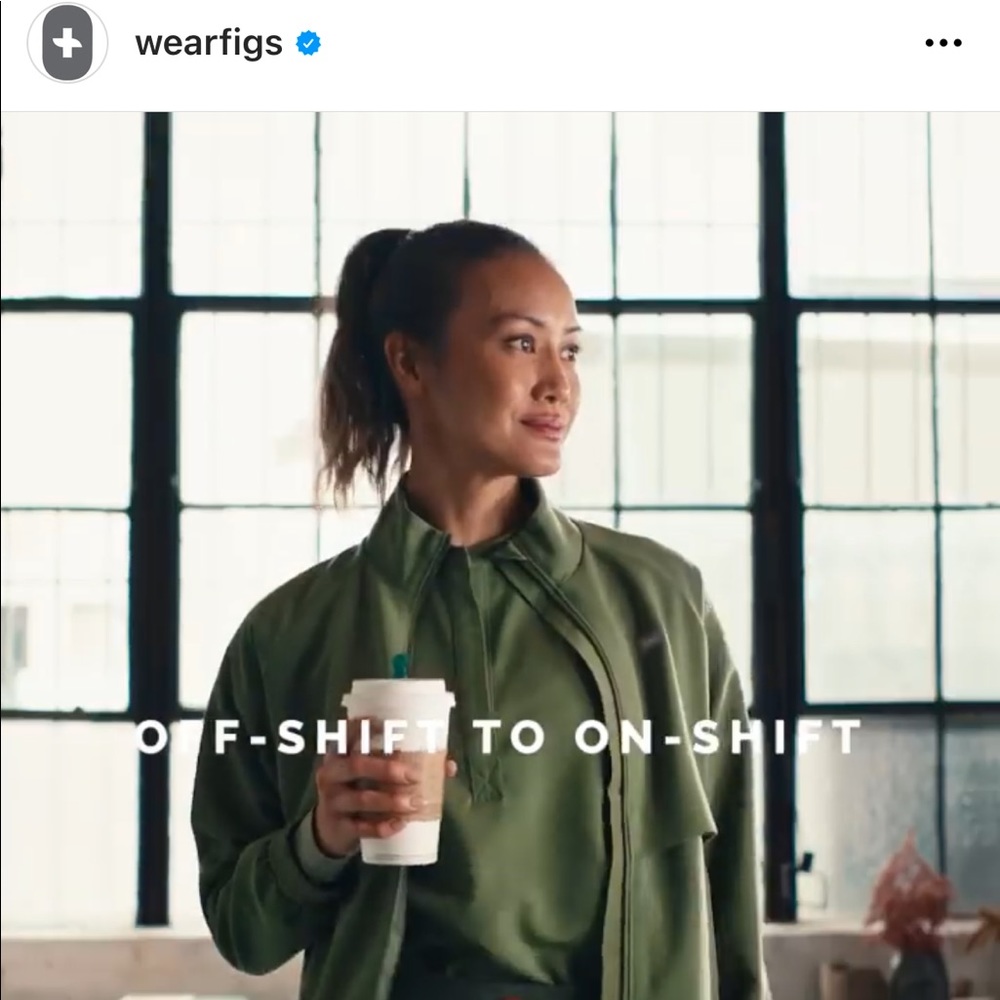 FIGS Dark Olive High Waisted Zamora